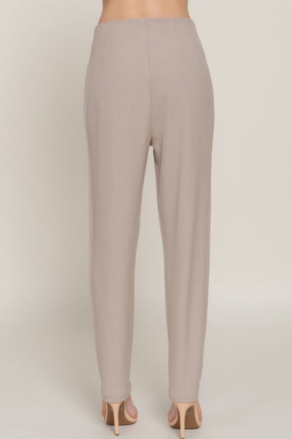 High Waist Pintuck Detail Long Pants